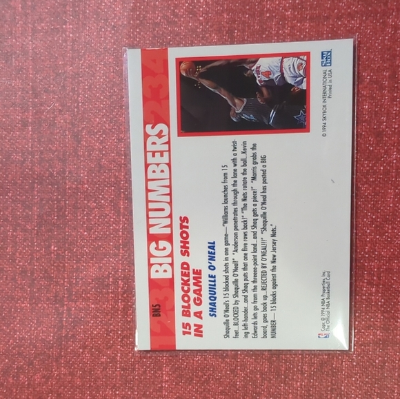 🏀1994-95 HOOPS BASKETBALL BIG NUMBERS SILVER SHAQUILLE O'NEAL #442 - MAGI… - Picture 5 of 5